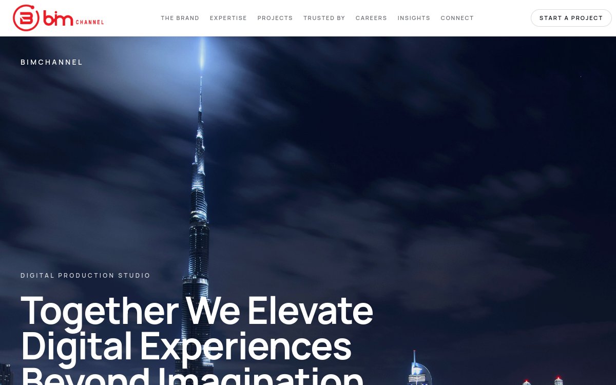 bimchannel.ae website designed and developed by Xperts Hive