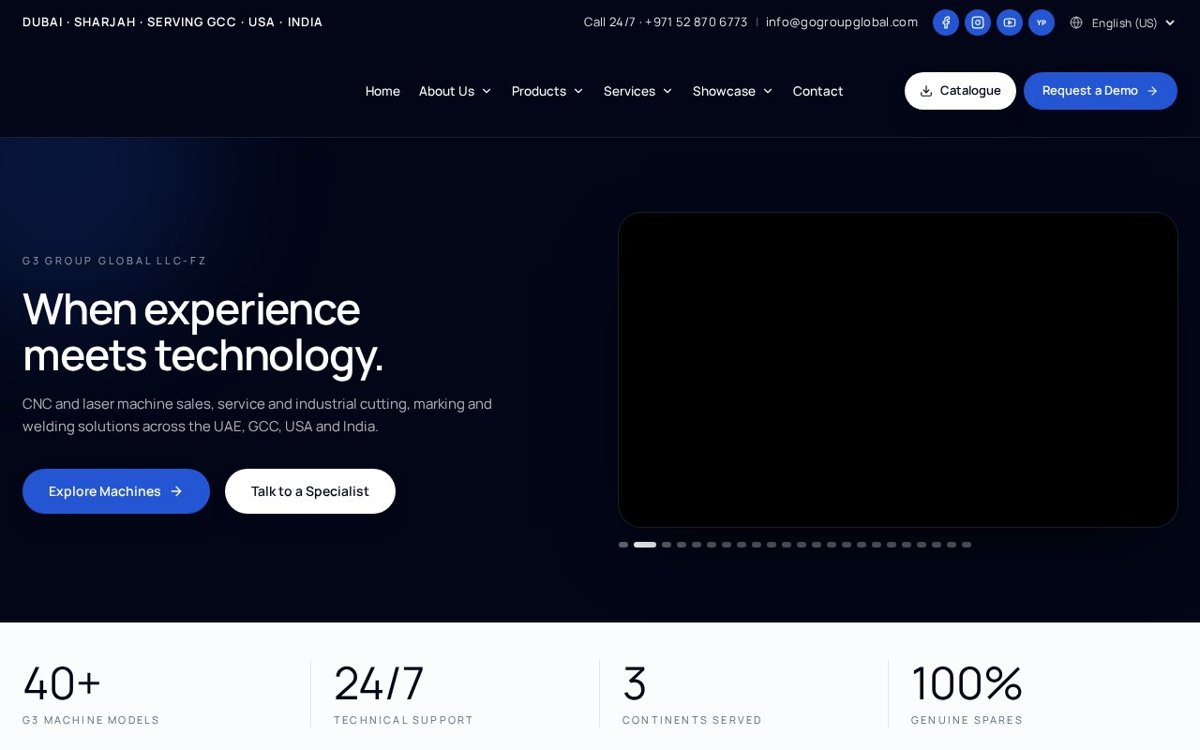 gogroupglobal.ae website designed and developed by Xperts Hive