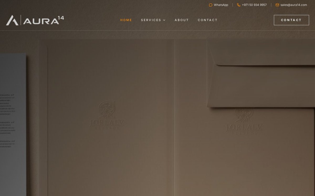 aura14.com website designed and developed by Xperts Hive