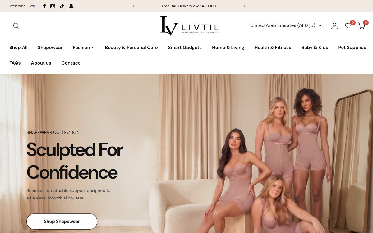 livtil.com website designed and developed by Xperts Hive