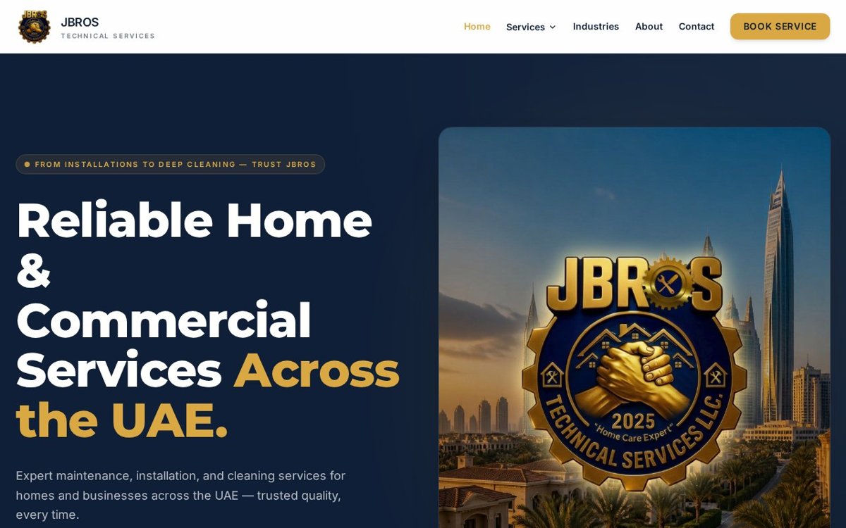 jbros.ae website designed and developed by Xperts Hive