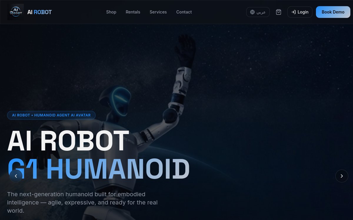 ai-robot.ae website designed and developed by Xperts Hive