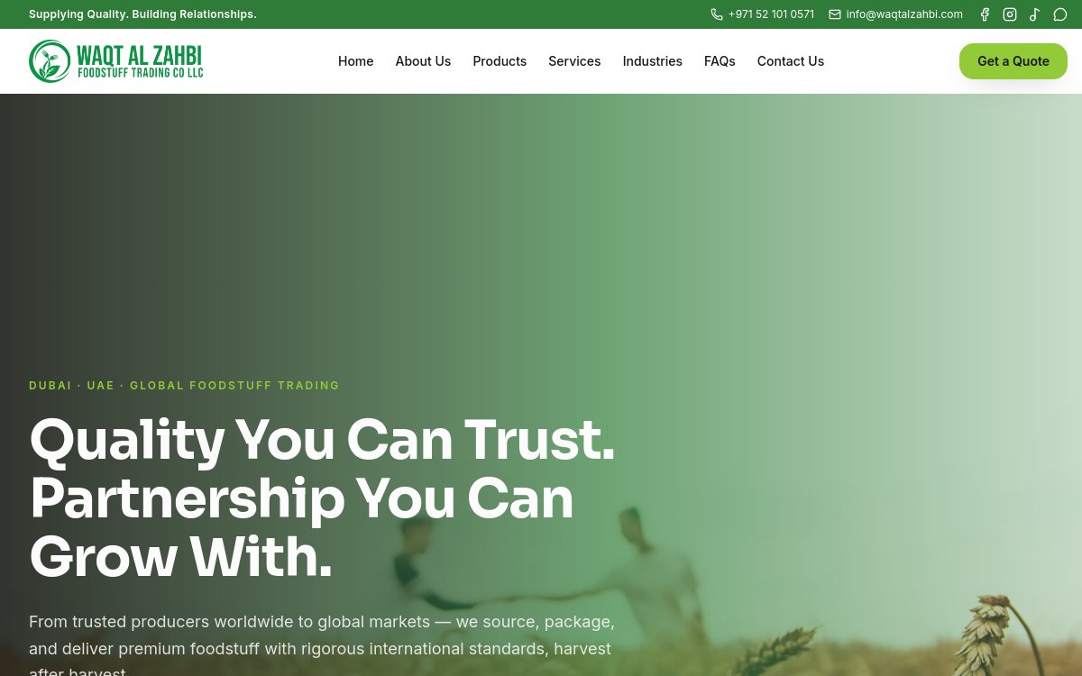 waqtalzahbi.com website designed and developed by Xperts Hive