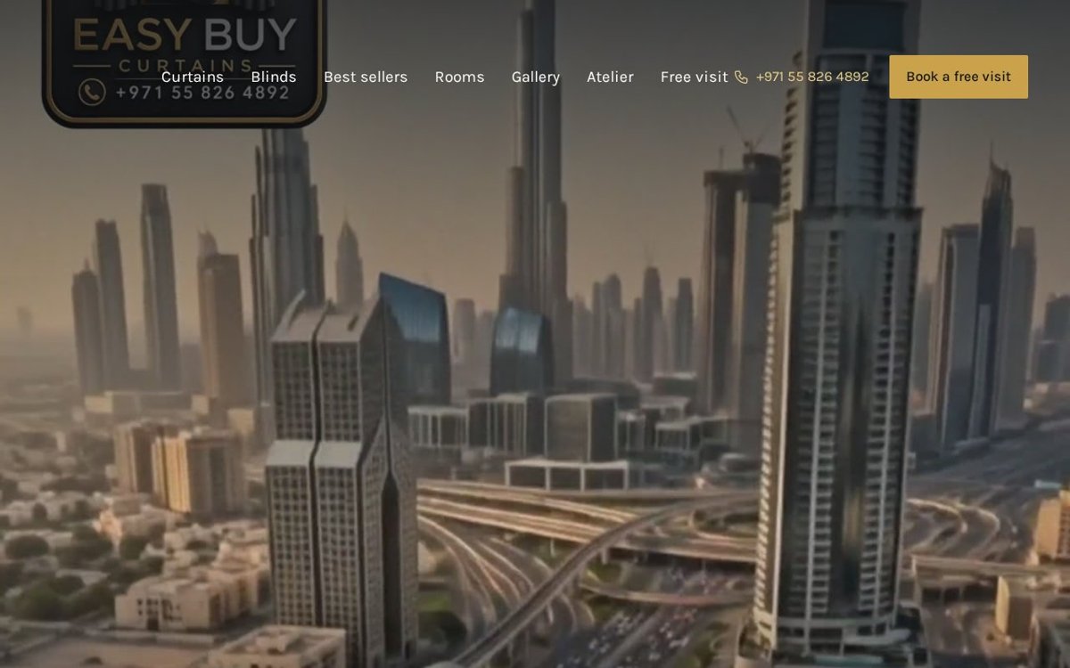 easybuycurtains.ae website designed and developed by Xperts Hive