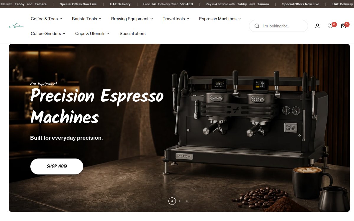 spresso.ae website designed and developed by Xperts Hive