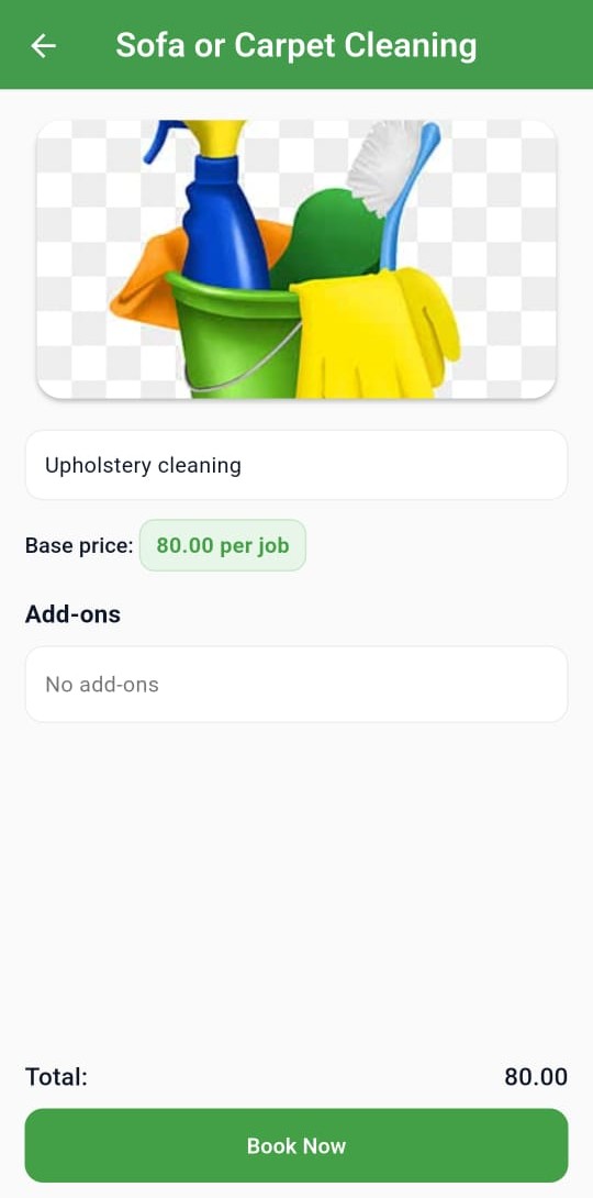 Service Detail & Add-ons